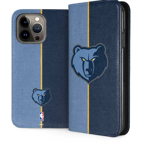 NBA Memphis Grizzlies Canvas iPhone 13 Pro Max Folio Case