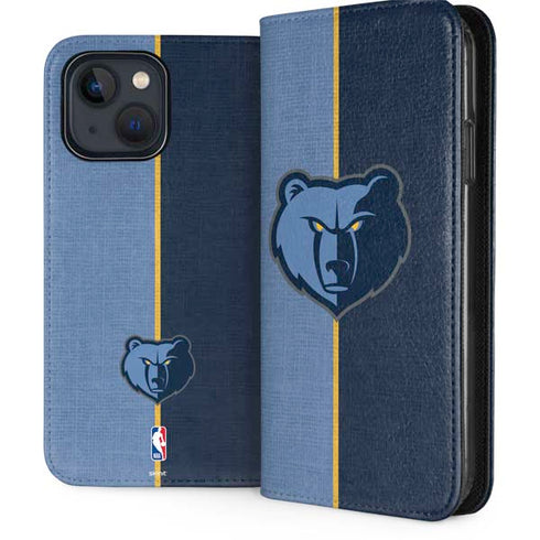 NBA Memphis Grizzlies Canvas iPhone 15 Plus Folio Case