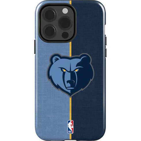 NBA Memphis Grizzlies Canvas iPhone 15 Pro Impact Case