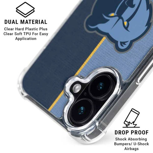 NBA Memphis Grizzlies Canvas iPhone 16 Clear Case