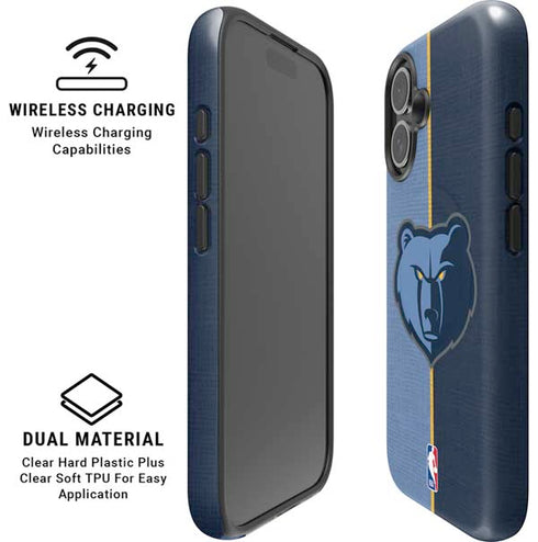 NBA Memphis Grizzlies Canvas iPhone 16 Magsafe Impact Case