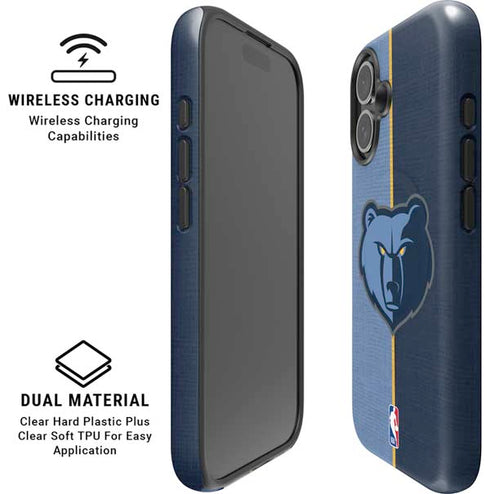 NBA Memphis Grizzlies Canvas iPhone 16 Plus Magsafe Impact Case
