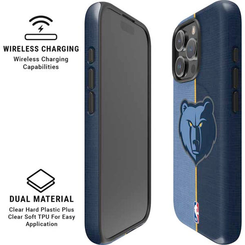 NBA Memphis Grizzlies Canvas iPhone 16 Pro Magsafe Impact Case