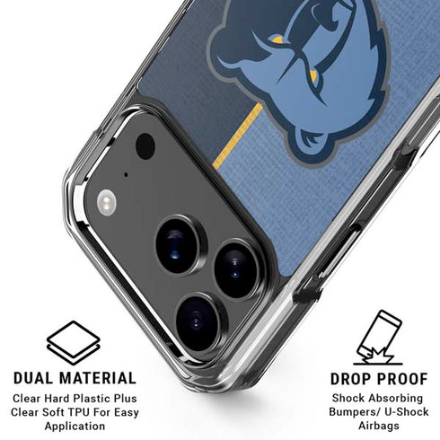 NBA Memphis Grizzlies Canvas iPhone 18 Pro Clear Case