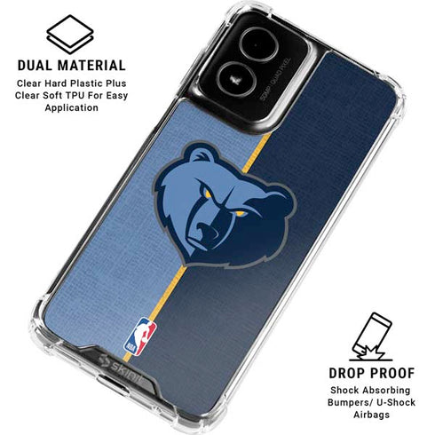NBA Memphis Grizzlies Canvas Moto G Power 5G (2024) Clear Case