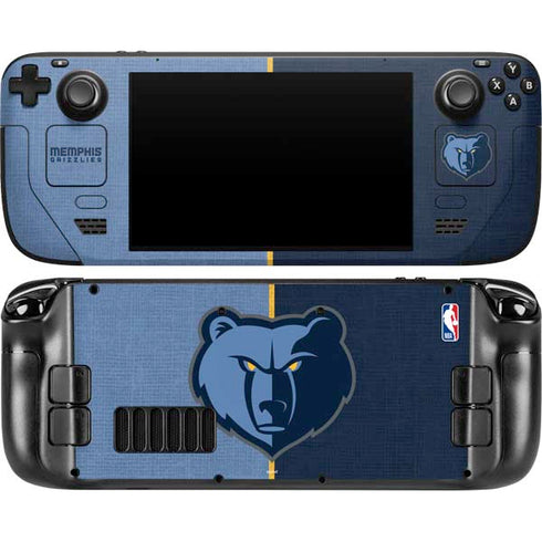 NBA Memphis Grizzlies Canvas Steam Deck Handheld Gaming Computer OLED Skin