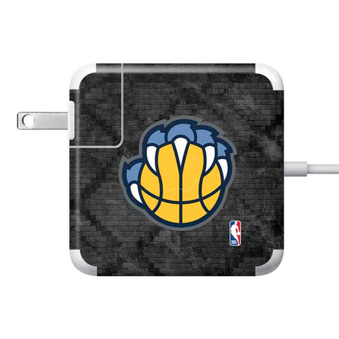 NBA Memphis Grizzlies Dark Rust 85W Power Adapter (15 and 17 inch MacBook Pro Charger) Skin