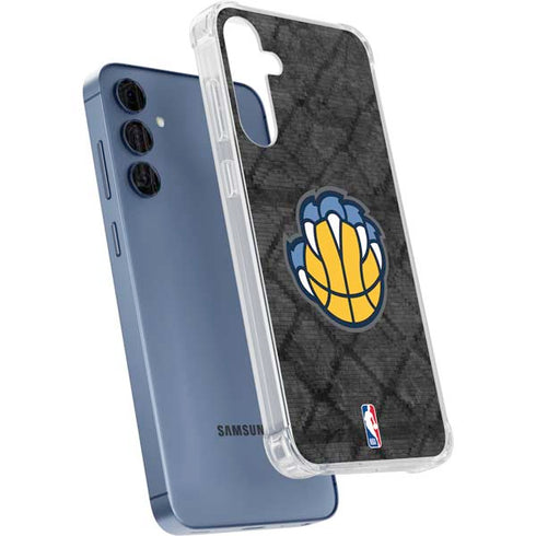 NBA Memphis Grizzlies Dark Rust Galaxy A35 5G Clear Case