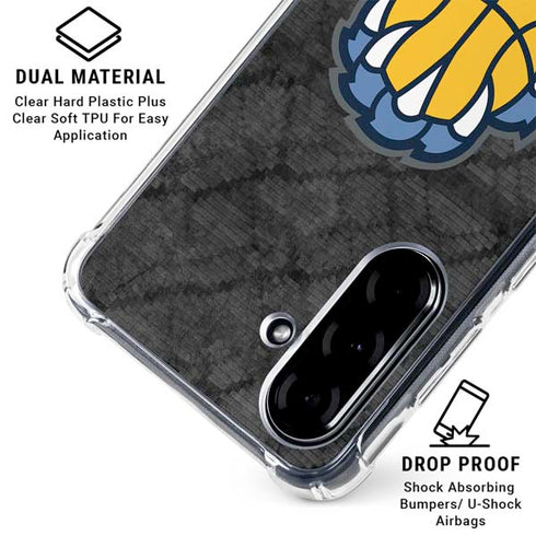 NBA Memphis Grizzlies Dark Rust Galaxy A36 5G Clear Case