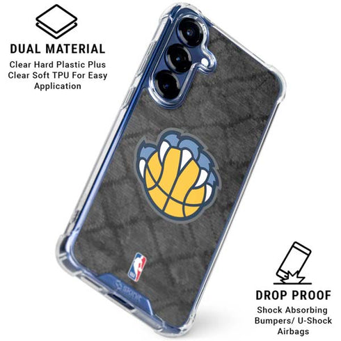 NBA Memphis Grizzlies Dark Rust Galaxy S25 Plus Clear Case