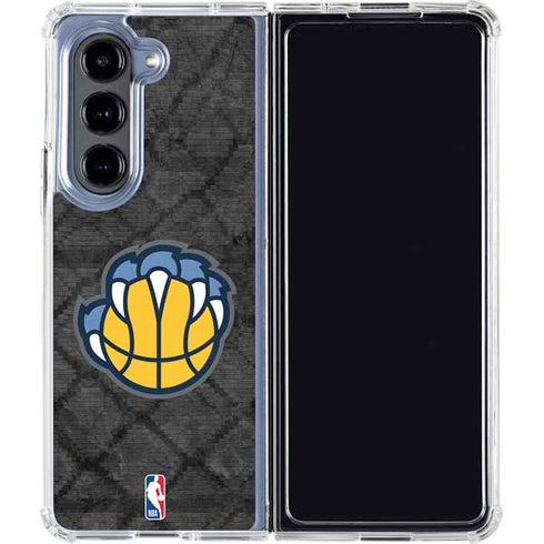 NBA Memphis Grizzlies Dark Rust Galaxy Z Fold5 5G Clear Case