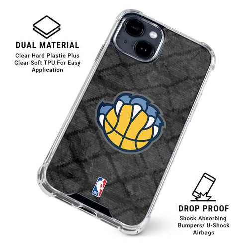 NBA Memphis Grizzlies Dark Rust iPhone 15 Clear Case