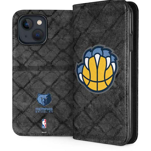 NBA Memphis Grizzlies Dark Rust iPhone 15 Plus Folio Case