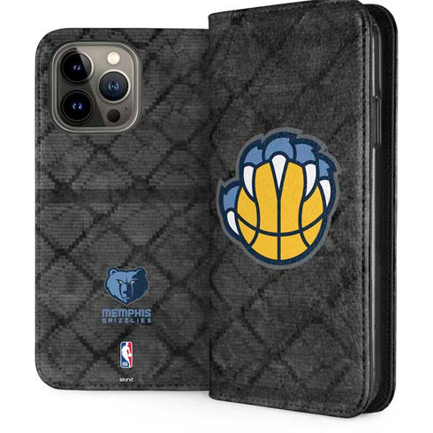 NBA Memphis Grizzlies Dark Rust iPhone 15 Pro Max Folio Case