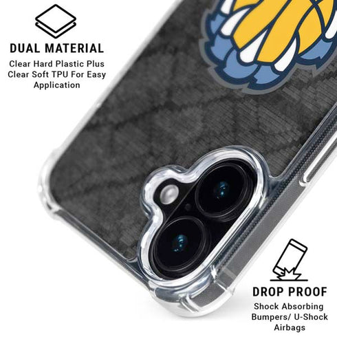 NBA Memphis Grizzlies Dark Rust iPhone 16 Plus Clear Case