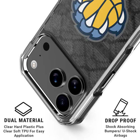 NBA Memphis Grizzlies Dark Rust iPhone 18 Pro Clear Case