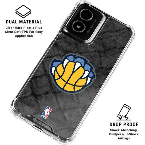 NBA Memphis Grizzlies Dark Rust Moto G Power 5G (2024) Clear Case