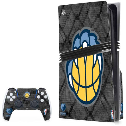 NBA Memphis Grizzlies Dark Rust PS5 Pro Disk Bundle Skin