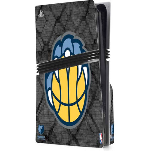 NBA Memphis Grizzlies Dark Rust PS5 Pro Disk Console Skin
