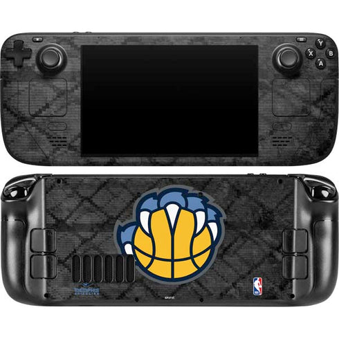 NBA Memphis Grizzlies Dark Rust Steam Deck Handheld Gaming Computer OLED Skin