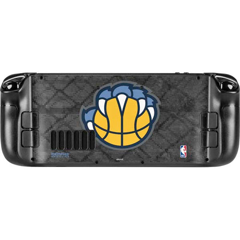 NBA Memphis Grizzlies Dark Rust Steam Deck Handheld Gaming Computer Skin