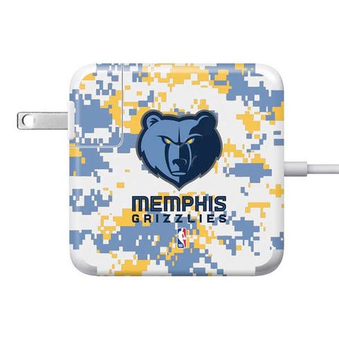 NBA Memphis Grizzlies Digi Camo 85W Power Adapter (15 and 17 inch MacBook Pro Charger) Skin