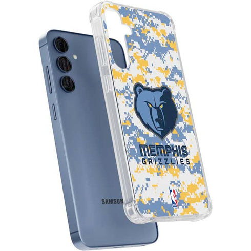 NBA Memphis Grizzlies Digi Camo Galaxy A35 5G Clear Case
