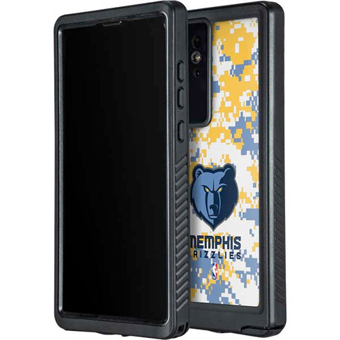 NBA Memphis Grizzlies Digi Camo Galaxy S24 Ultra Waterproof Case