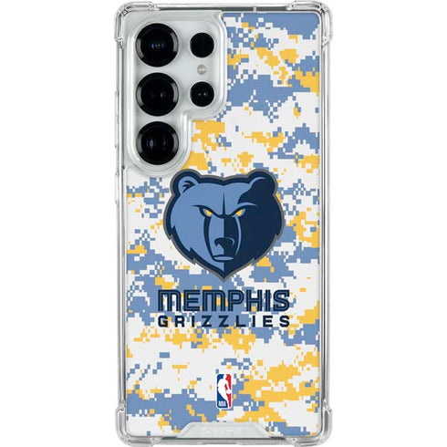 NBA Memphis Grizzlies Digi Camo Galaxy S26 Ultra Clear Case
