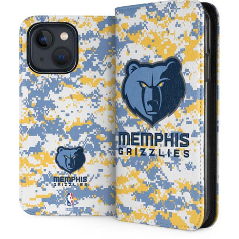 NBA Memphis Grizzlies Digi Camo iPhone 15 Folio Case