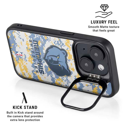 NBA Memphis Grizzlies Digi Camo iPhone 15 Plus Kickstand Case