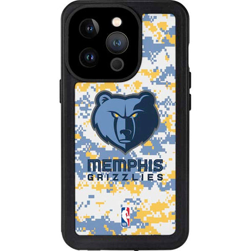 NBA Memphis Grizzlies Digi Camo iPhone 15 Pro Waterproof Case