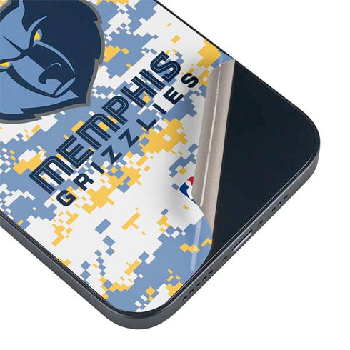 NBA Memphis Grizzlies Digi Camo iPhone 15 Skin