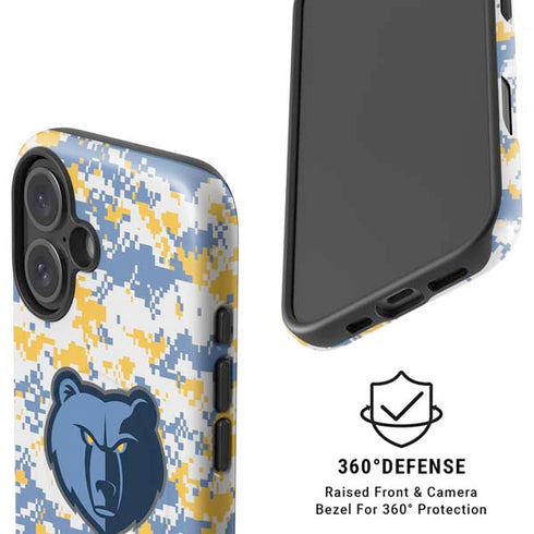 NBA Memphis Grizzlies Digi Camo iPhone 16 Magsafe Impact Case