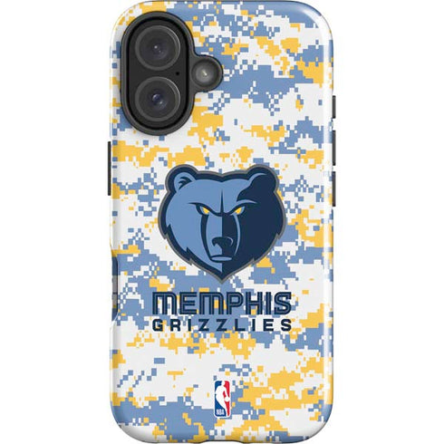 NBA Memphis Grizzlies Digi Camo iPhone 16 Plus Impact Case