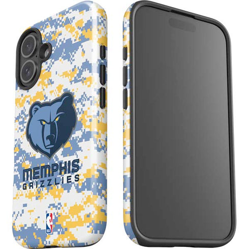 NBA Memphis Grizzlies Digi Camo iPhone 16 Plus Impact Case