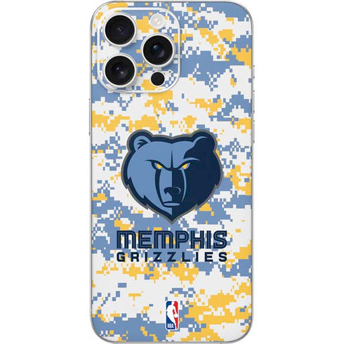 NBA Memphis Grizzlies Digi Camo iPhone 16 Pro Max Skin