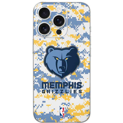 NBA Memphis Grizzlies Digi Camo iPhone 16 Pro Skin