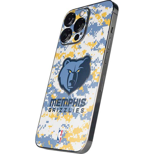 NBA Memphis Grizzlies Digi Camo iPhone 16 Pro Skin