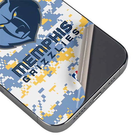 NBA Memphis Grizzlies Digi Camo iPhone 16 Pro Skin