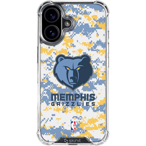 NBA Memphis Grizzlies Digi Camo iPhone 17 Clear Case