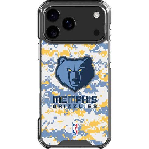 NBA Memphis Grizzlies Digi Camo iPhone 18 Pro Max Clear Case