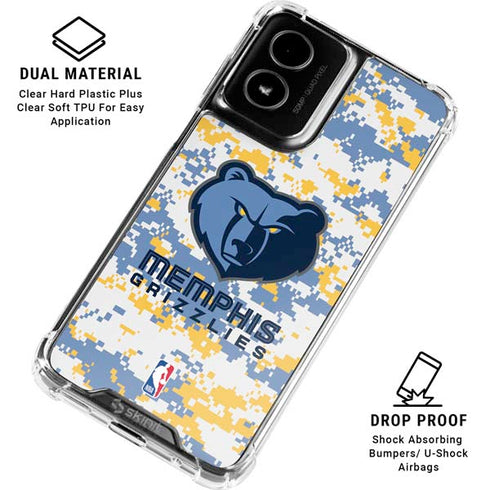 NBA Memphis Grizzlies Digi Camo Moto G Power 5G (2024) Clear Case
