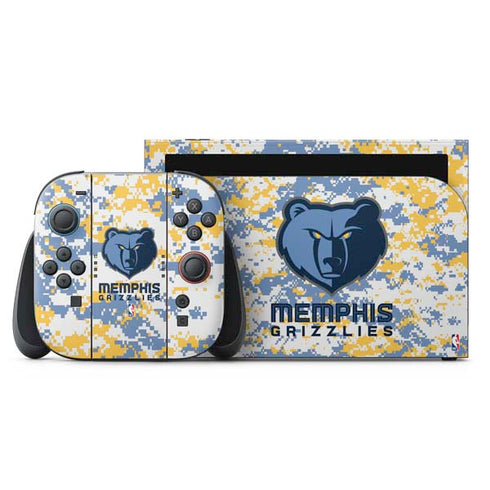 NBA Memphis Grizzlies Digi Camo Nintendo Switch 2 (2025) with Joy-Con Skin