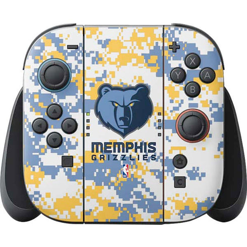 NBA Memphis Grizzlies Digi Camo Nintendo Switch 2 (2025) Joy-Con Controller Skin
