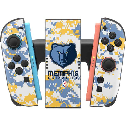 NBA Memphis Grizzlies Digi Camo Nintendo Switch 2 (2025) Joy-Con Controller Skin