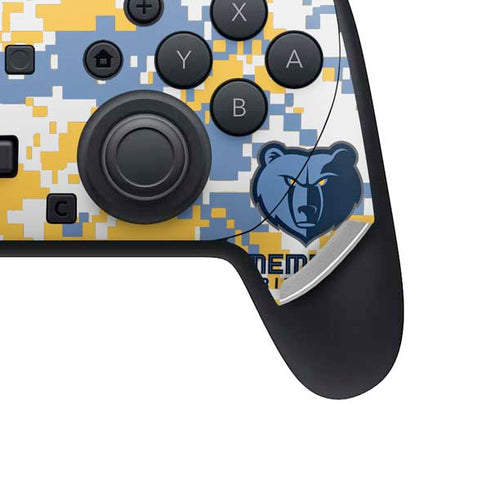 NBA Memphis Grizzlies Digi Camo Nintendo Switch 2 (2025) Pro Controller Skin