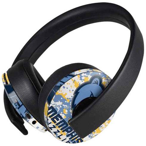 NBA Memphis Grizzlies Digi Camo PlayStation 4 Gold Wireless Headset Skin