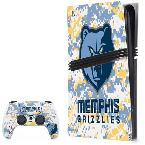NBA Memphis Grizzlies Digi Camo PS5 Pro Bundle Skin