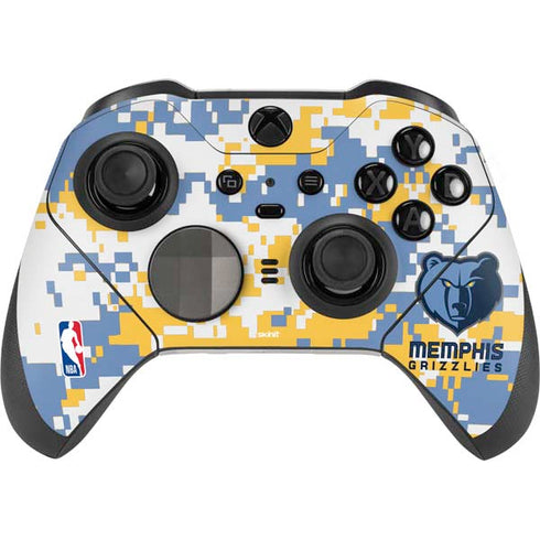 NBA Memphis Grizzlies Digi Camo Xbox Elite Wireless Controller Series 2 Skin